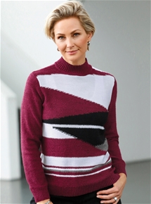 Berry Block Sweater