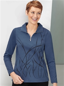 Grass Motif Sweatshirt