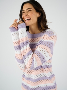 Openwork Stripe Sweater